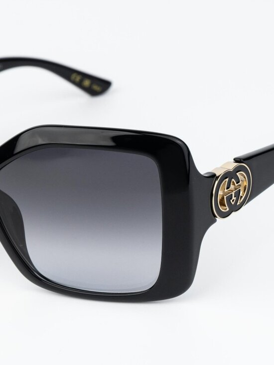 Gucci Women Sunglasses Black Grey Gradient Square GG2015S 001 NEW AUTHENTIC main image 12
